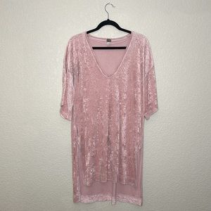 FREE PEOPLECrushed Velvet Oversized WE THE FREE Tee Dress Tunic, sz S